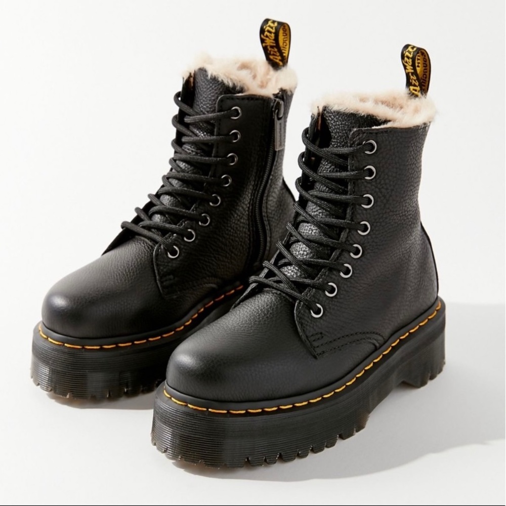 Jadon Fur-Lined Platform 8 Eye Boots